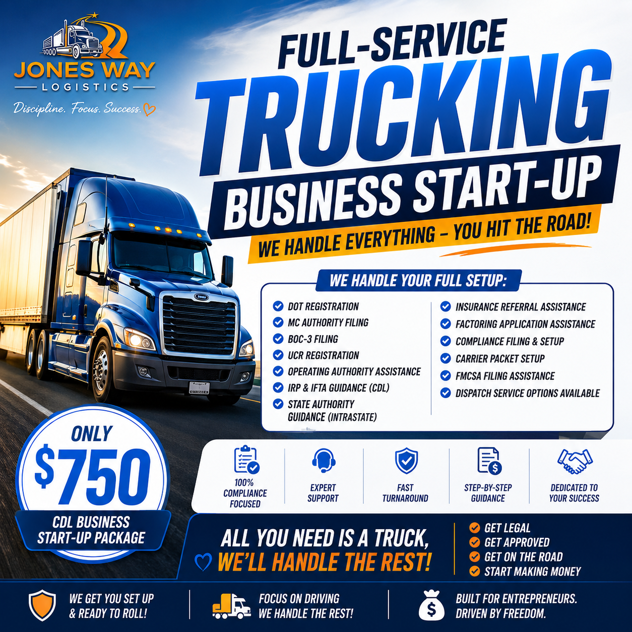 CDL Full-Service Trucking Business Start-Up
